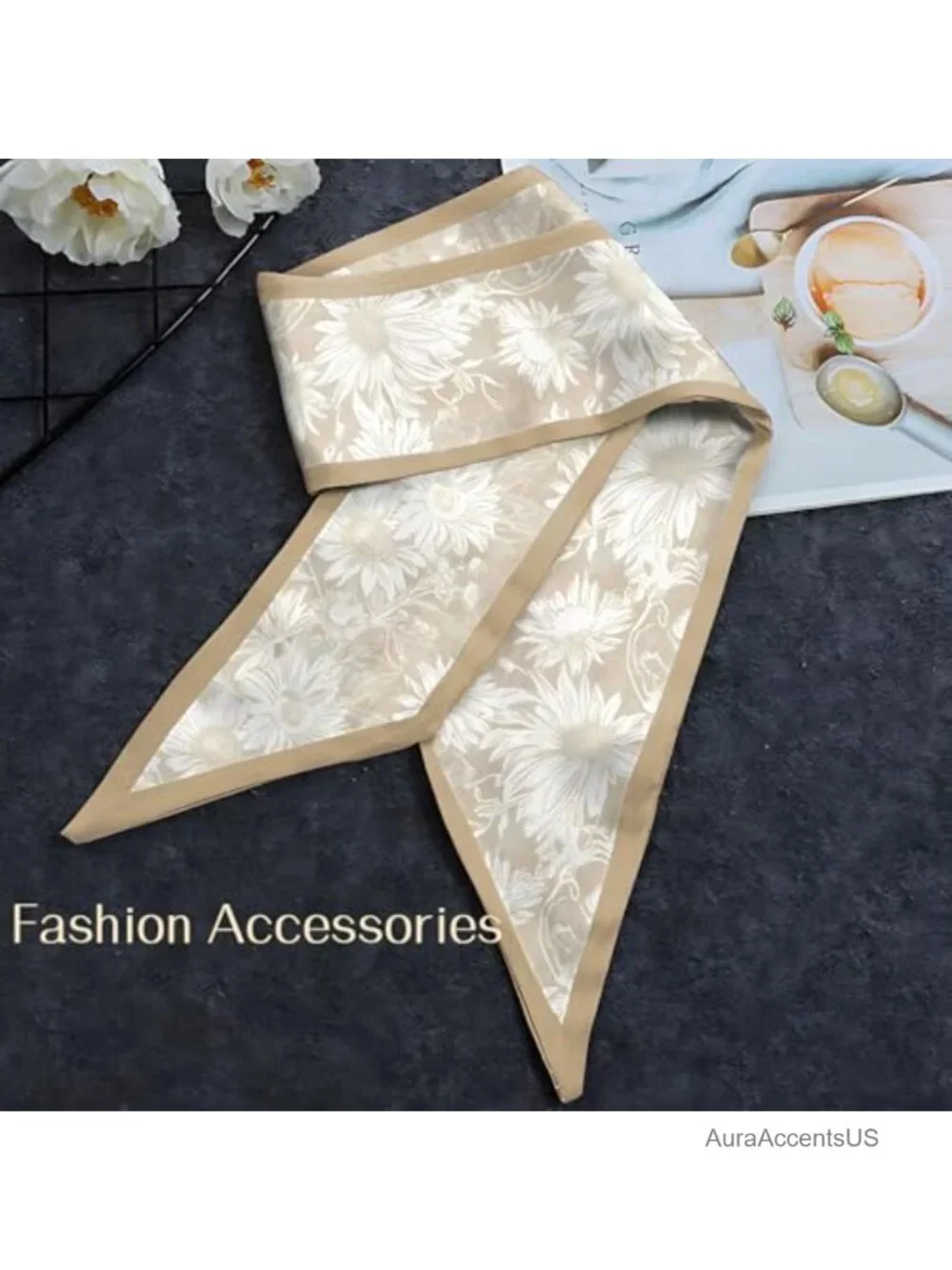 Polyester Satin Silk Feeling Scarf - Multi-Use Fashion Accessory